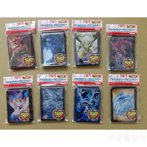 50pcs/lot (1 pack) Yu-Gi-Oh Card Cosplay Yugioh Emperor Dragon Series Board Anime Games Sleeves Card Barrier Card Protector