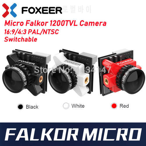Foxeer Falkor Micro 3 Camera 1200TVL FPV 16:9/4:3 PAL/NTSC Switchable CMOS 1/3 GWDR Camera RC Racing Drone All weather Camera