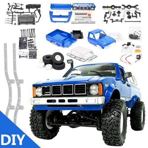 WPL C24 DIY Radio Control Car Off-Road RC Car Parts 1:16 Tracked Military Truck Body Assembly C24K Kit Modification Version