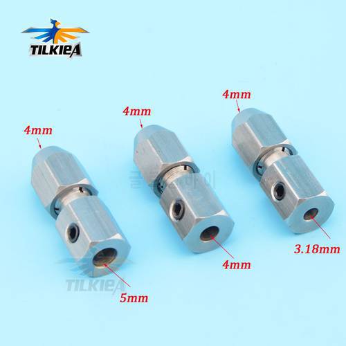 RC Boat Flexible coupling CNC Stainless Steel 3.18/4/5/6mm*4mm Flex Collet Coupler