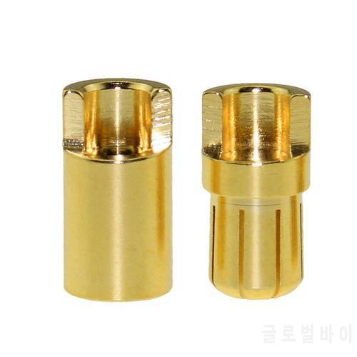 10pairs/lot 20pairs AMASS 2.0 4.0 6.5mm Banana Gold Plated Bullet Connector Plug With Belt Sheath For RC Connectors LIPO Battery