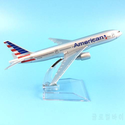 16 CM AIR AMERICAN AIRPALN BOEING 777 AIRCRAFT MODEL PLANE CHRISTMAS GIFTS TOY FOR CHILDREN ORNAMENT