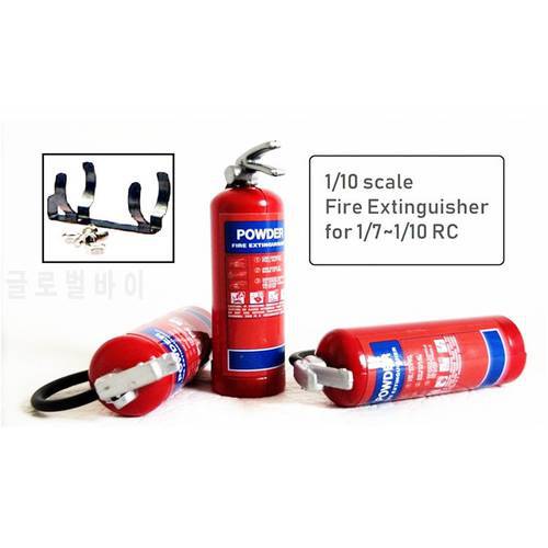 Fire Extinguisher Red 47mm with Metal Mount Accessory For 1/10 Axial SCX10 90048 Traxxas Trx-4 UDR RC Rock Crawler Car Parts