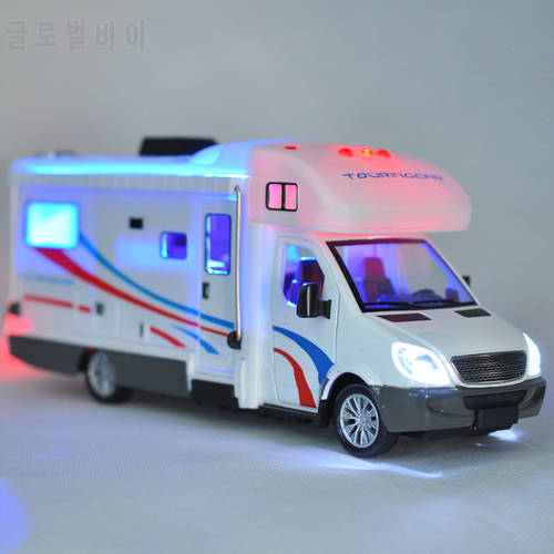 Travel luxury saloon car model Scale Sprinter Motorhome Recreational Vehicle RV Trailer Caravan Metal Diecast Kid&39s Toys 1:32