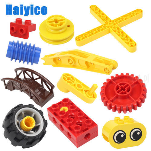mechanical model Big Building Blocks Science education Accessories DIY Assembe Toys for children Compatible with Duplos Bricks