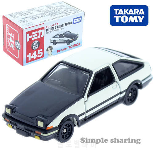 Dream Tomica NO. 145 Initial D AE86 TRUENO Toyota Takara Tomy Diecast Metal Car In Toy Vehicle Model Collection Anime