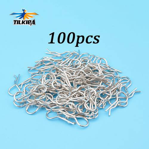Wholesale 100 Pcs Car Shell Clip Pin High Quality HSP HPI Stainless Steel Body Clips R Pin For 1/10 RC Car Spare Parts 02053
