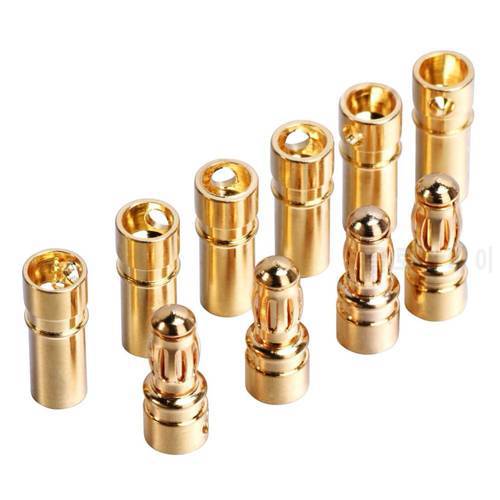 10 Pairs/lot 3.5mm Gold Plated Male Female Bullet Banana Connector Plug For ESC Battery Motor