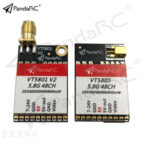 PandaRC VT5801 v2 VT5805 FPV Video Transmitter 5.8G 48CH 25/100/200/400/600mW Switchable OSD adjustable SMA MMCX VTX