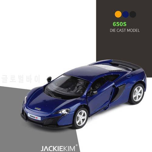 1/36 Scale Mclaren 650S Alloy Car Model Toys Diecast Metal Pull Back Car Toy For Kids Gift Collection