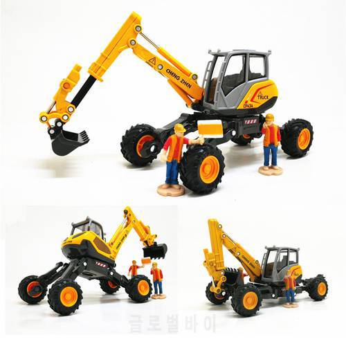 High simulation 1:50 scale alloy spider excavator metal castings toy vehicles alloy engineering vehicle model kids toys