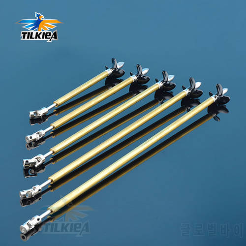 Rc Boat Stainless Steel 4mm Boat Shaft 4mm Drive Shaft+Three Blades Propeller+Shaft Sleeve+Universal Joint+ Prop Nut Gasket/set