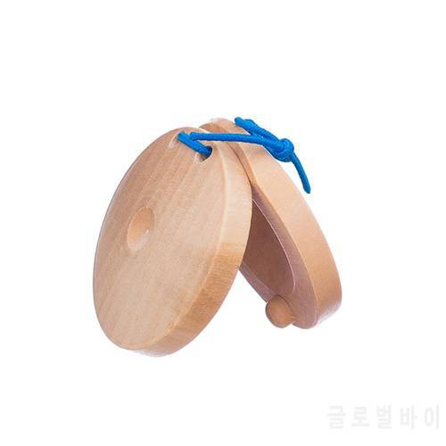 1Pcs Wooden Castanets Wood Percussion Musical Instrument Education Child&39s Intellectual Development Listening Ability