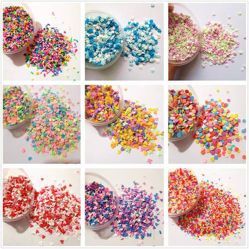 100g/bag Slime Clay Sprinkles Filler Toys Accessories Candy Fake Cake Dessert Mud Decoration
