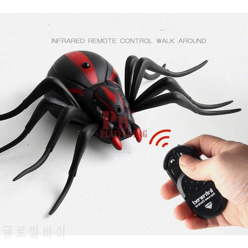 pb playful bag Funny Simulation Infrared RC Remote Control Scary Creepy Insect spider Toys Halloween Electronic pets Gift For