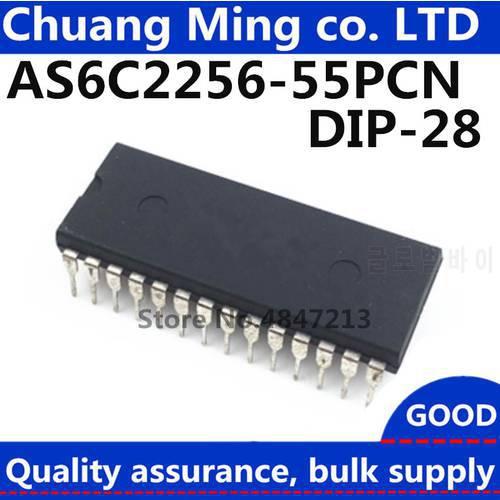 Free Shipping 5pcs/lots AS6C2256-55PCN AS6C2256 256K 8-bit low-power CMOS SRAM single-chip chip