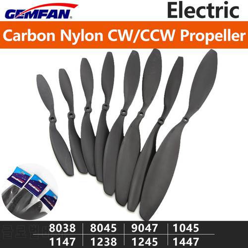 Hot New Arrival 1pair Gemfan Carbon Nylon CW/CCW Propeller Blades Prop for RC Quadcopter 8038 8045 1045 1147 1238 1245 1447