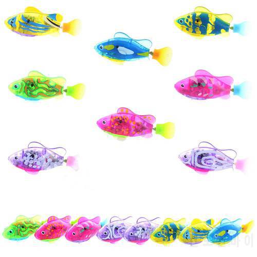 8 Colors Available Battery Powered Toy Activated Electronic Fish Swimming Pet Cute Fun Bath Toys Support Shipping