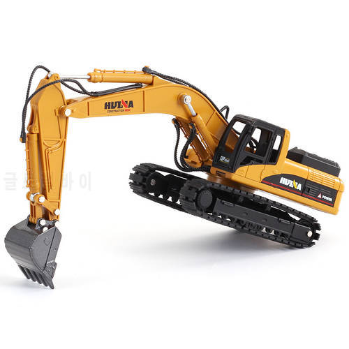 Huina 7710 1:50 Alloy Excavator Engineering Crawler Truck Construction Vehicle Model Creative Gifts For Children Boys