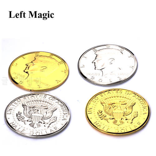 3 Inches Jumbo Magic Coin Half Dollar Magic Tricks Street Stage Close Up Magic Accessories For Magician Gimmick