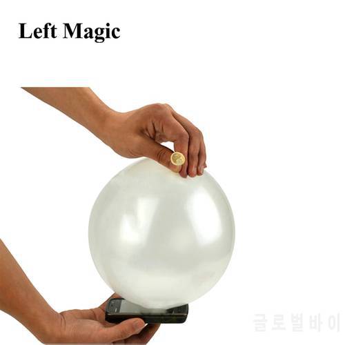10pcs/lot Balloon Penetration Close-Ups Magic tricks phone through/thru balloons magic props coin magic Street Trick E3161