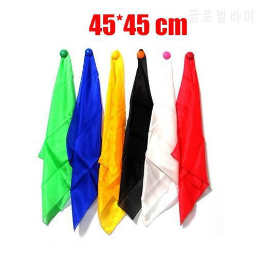 1 Pcs Colorful Silk 45* 45 Cm Scarf Magic Tricks Accessories Magicians Close Up Street Stage Magic Prop Gimmick Illusion Easy