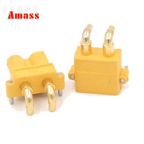 2pairs XT30PW Banana Golden XT30 Upgrade Right Angle Plug Connector ESC Motor PCB board plug connector for RC model 20% off
