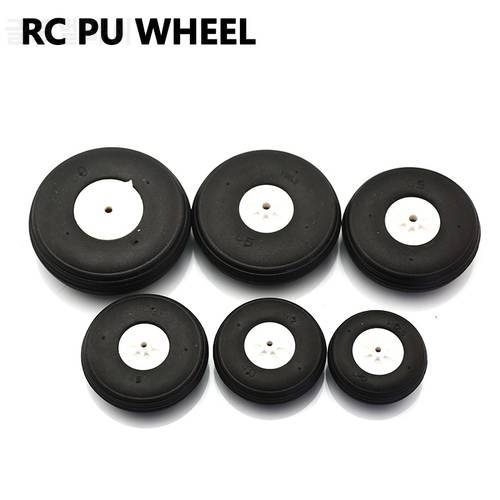 2Pcs/lot MD Wheel Rubber PU Plastic Hub diameter 35/40/45/50/55/60mm For RC Airplane Replacement Parts Wholesale
