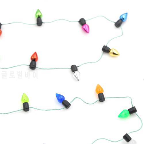 1m Fine Dollhouse Miniature A String of multi-coloured plastic Christmas lights Mini Furniture Accessories