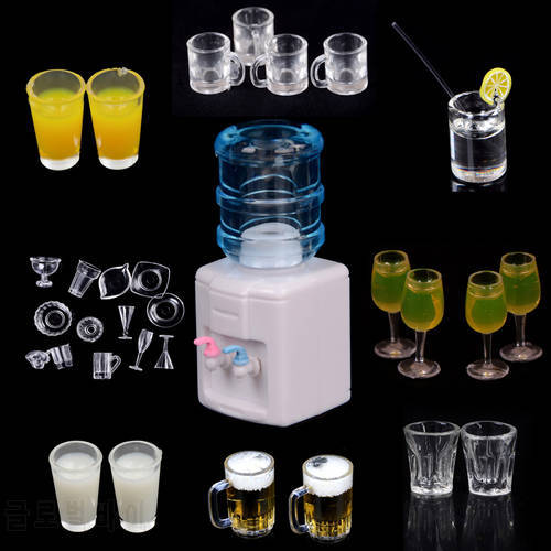 1:12 Scale Cup Drink Tableware Set For Dollhouse Miniature Toy Doll Food Kitchen Living room Accessories