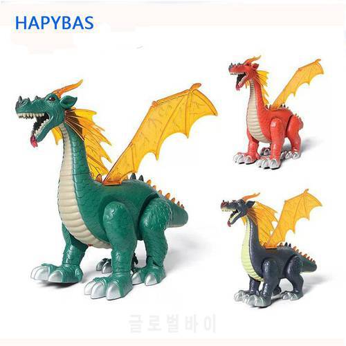 Large sized electric dinosaur Jurassic breaking-out wing dinosaur can lay eggs, speak and move and glow of interactive toys