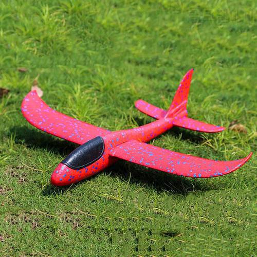 48CM Hand Throw Foam Plane Toys Outdoor Launch airplane Kids Gift Toy Free Fly Plane Toys Puzzle Model Jouet