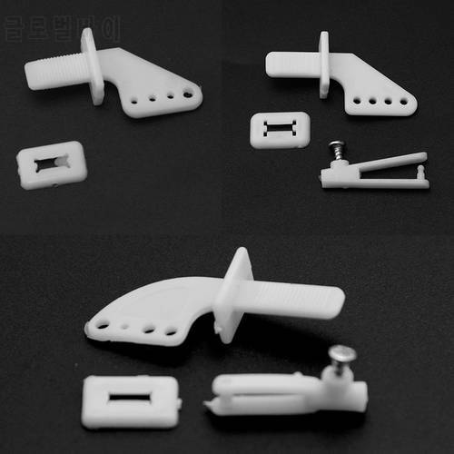 20 sets Self-Lock Nylon Control Horn and Clevis set Rudder Servo ailerons elevators For RC fixed wing airplane
