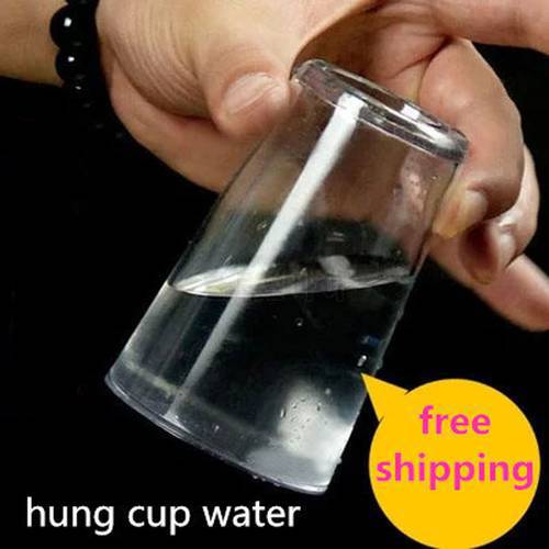 1pcs Hydrostatic Glass Hunging Water Cup Magic Tricks Hold the Water in the Cup Stage Magic Prop Easy Magic for Beginner