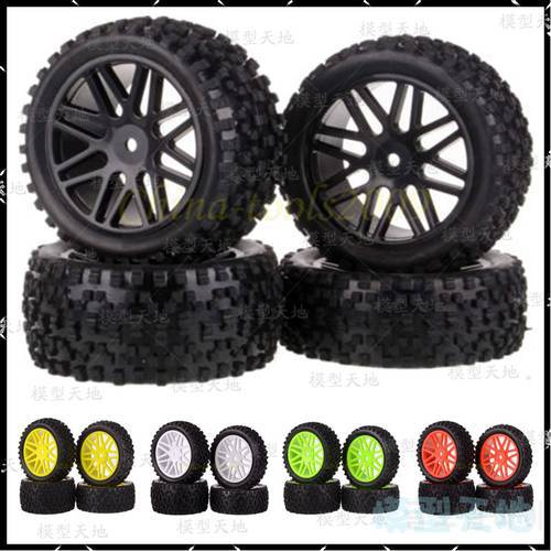 4PCS/SET Off-Road Tires Wheel Rim Tyres 85MM For Buggy Short Truck Flying Nanda HPI HSP 94106 94166 94107 94170 94177 66015-35