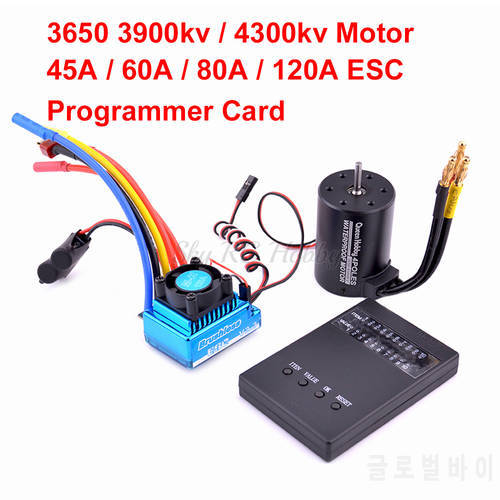 45A 60A 80A 120A Brushless ESC Electric Speed Controller Dust-proof / 3650 3900kv 4300kv Brushless Motor for 1:10 1/10 RC Car