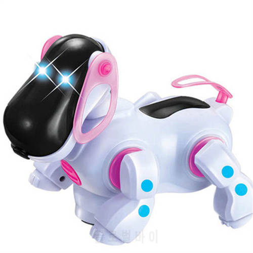 Electric Pet Dog Electronic Pets Robot Dogs with Music Lighting Bark Walk Universal Wheel Cute Interactive Toy for Children Kids