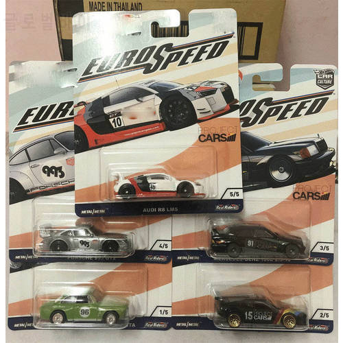Hot Wheels Car 1:64 Car Culture Euro Speed Collector Edition Metal Diecast Model Car Kids Toys Gift