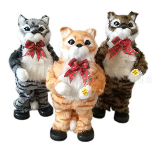 30cm New Year Christmas Toys For Children Gift Electronic Pet cat Brinquedos Walking Dancing Musical Interactive Robot Cat