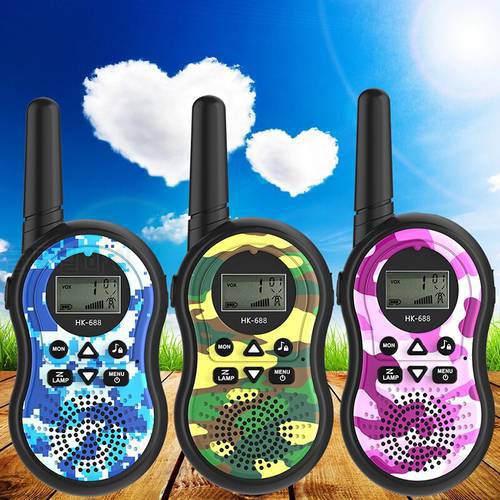 1Pair Child Kids Walkie Talkie Parenting Game Mobile Phone Telephone Talking Toy 3-5KM Range for kids Sports Outdoor Toys