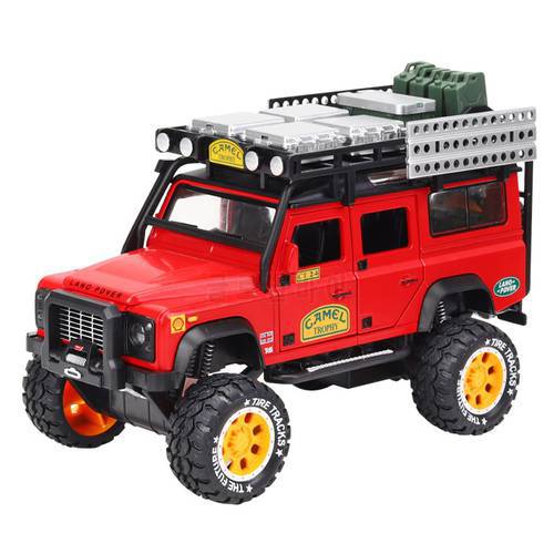 1:28 Diecast Metal Toy Car Model Alloy Lands Rovers Suv Metal Car Simulation Car Sound And Light Pull Back Car Toy For Kids Gift