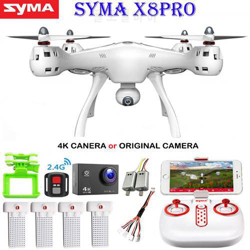 SYMA X8PRO GPS DRONE RC Quadcopter With Wifi 720P HD Camera FPV Professional Quadrocopter X8 Pro RC Helicopter Can Add 4K Camera