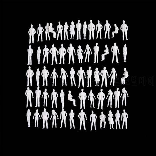 10Pcs/lot 1:50 scale model miniature white figures Architectural model human scale model ABS plastic peoples 35mm