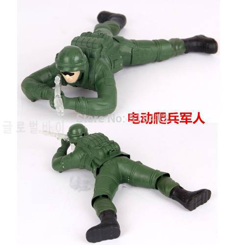 Electric Toy Large Electric Climb Toys With Light And Sound Military Model Toy Will Crawl Soldier Finished Product Battery 2021