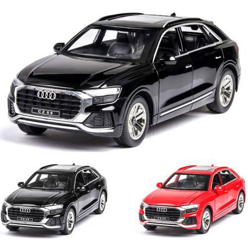 High Simulation 1:24 Q8 SUV Off-road Vehicle Model Alloy Car Model With Sound Light Pull Back Kid&39s Toy Car Free Shipping
