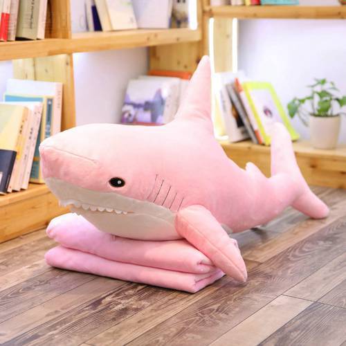 100cm VIP Link Plush Shark Toys Stuffed Russia Shark Pillow Cushion Plush Big Animal Toys Doll for Girl Kids Gift 4 Colors