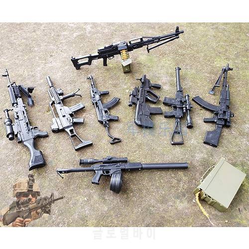 1:6 Assembly Gun Model Fourth Generation 1/6 Assault Rifle Light Machine Gun AK47 Soldier Weapon Plastic Assembly Boy Toys