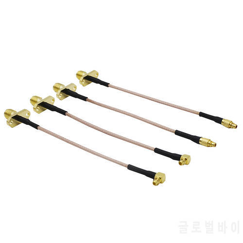 1 Piece Turbowing MMCX to SMA/ RP-SMA Female Flange FPV Antenna Extension Cable for TBS Unify PandaRC VTX Drone Accessorry