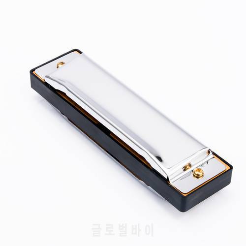 1Pc Kids Adults Blues Harmonica Musical Instrument Stainless Steel Diatonic Harmonica 10 Holes Key of C Toy with Case