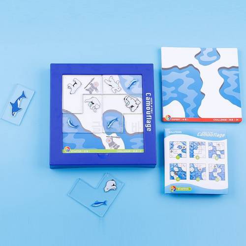 Travel Game for Kids Sliding Puzzle Board Game Logical thinking toy Skill-Building Brain Game 48/108 Challenge with Solution